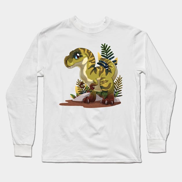 Tyrannosaurus Long Sleeve T-Shirt by NatureDrawing